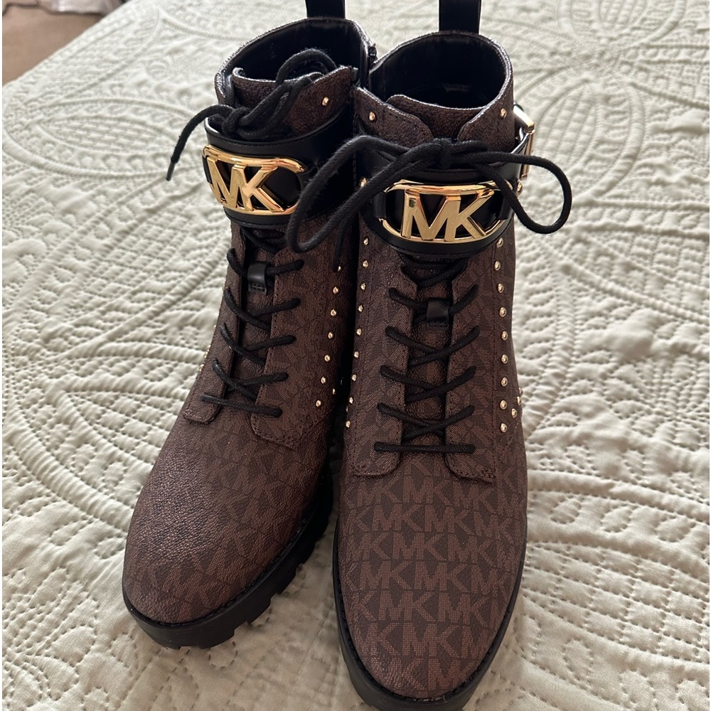 Michael Kors Kincaid studded combat boots. New without box. Never worn. 🫶🏻💕